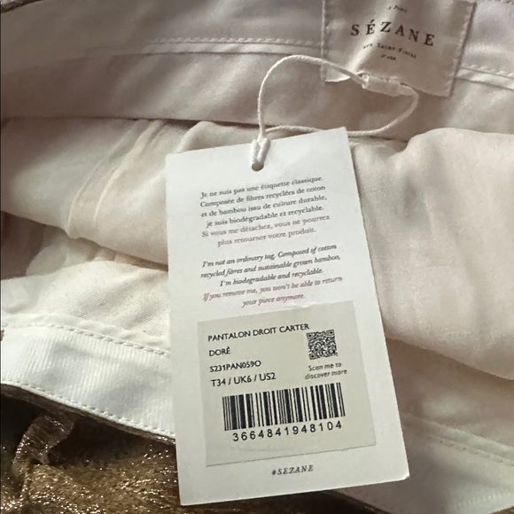 Sezane Pantalon Droit Carter - Picture 6 of 6